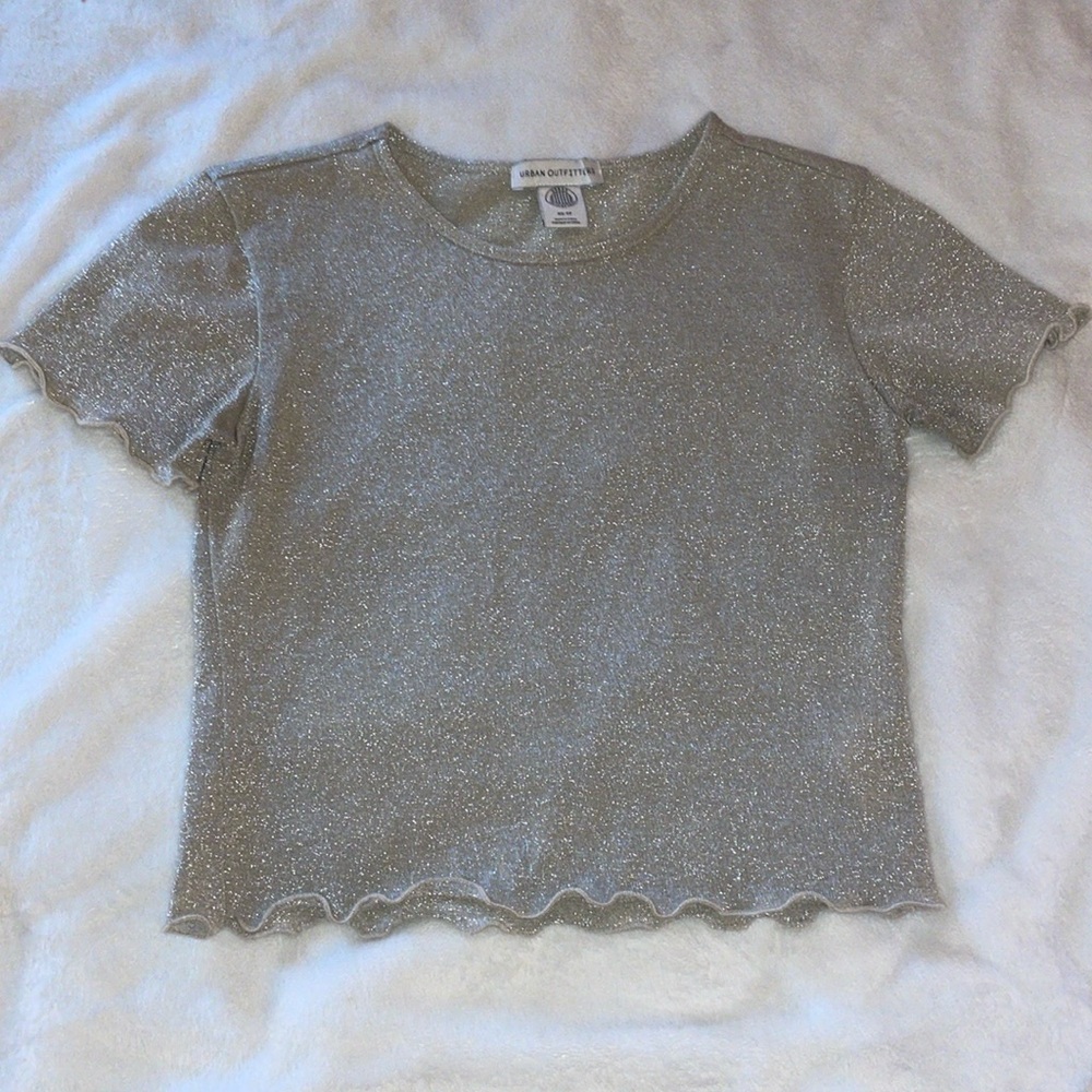 Urban outfitters shine cropped top